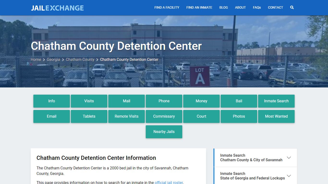 Chatham County Detention Center, GA Inmate Search, Information